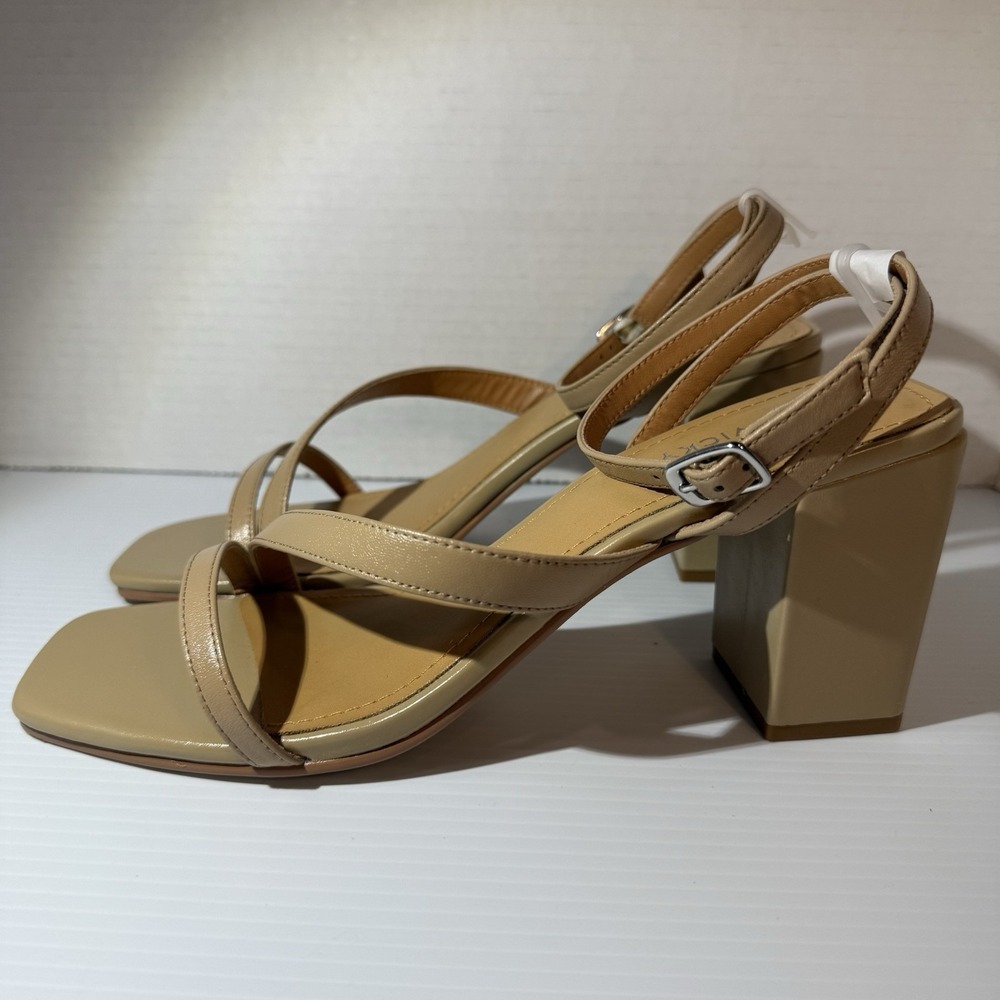 Lisa Vicky Violet Ankle Strap Sandal Women's Size 9 1/2M Tan NIB, Orig MSRP $90!